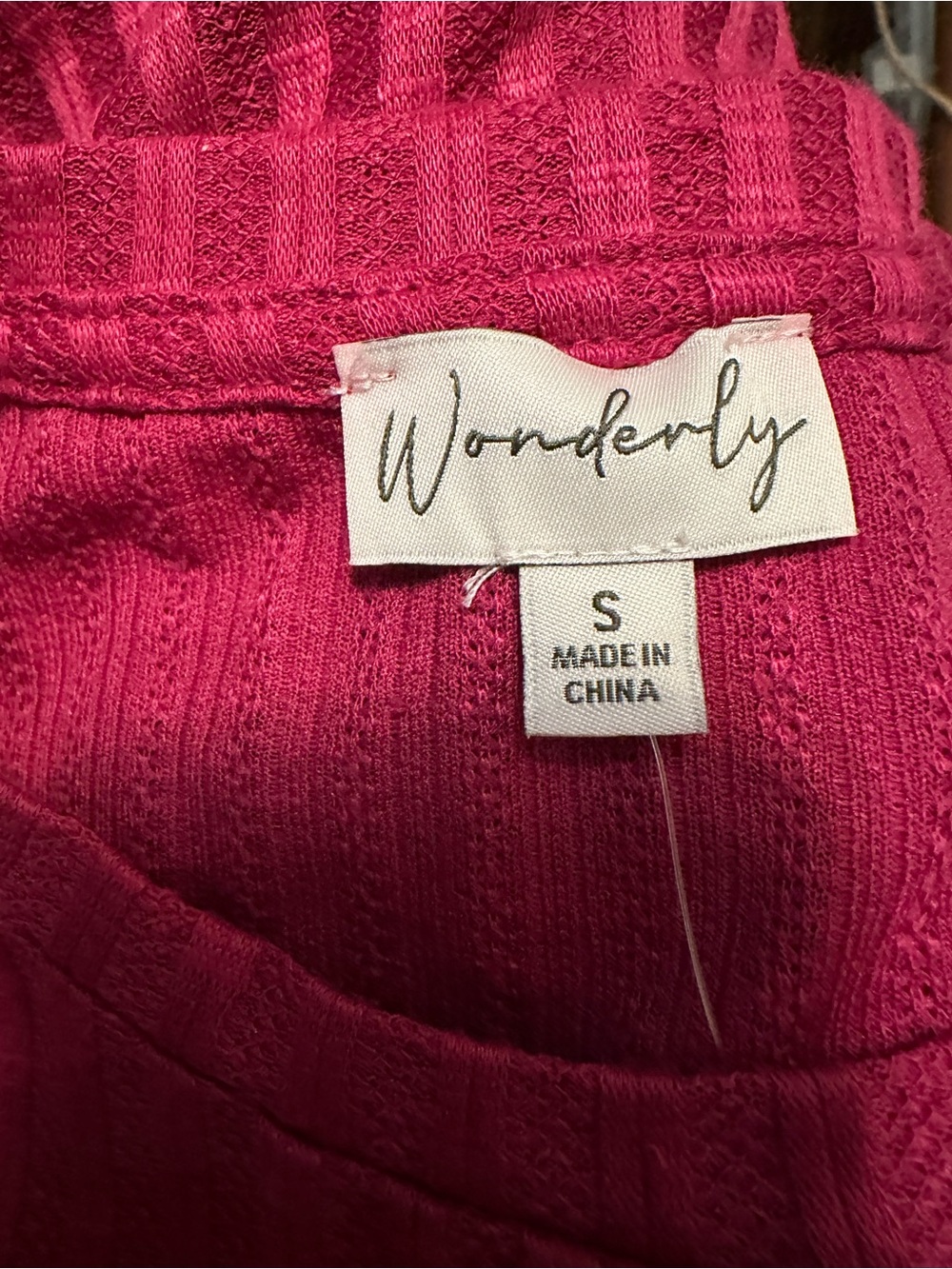Wonderly Ribbed Long-Sleeve Top in Fuchsia Pink - Picture 4 of 5